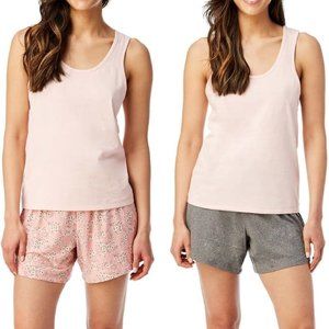 NWT Lucky Brand Women's 3 Piece Button Front Pajama Set Size L Pink $85 2D221